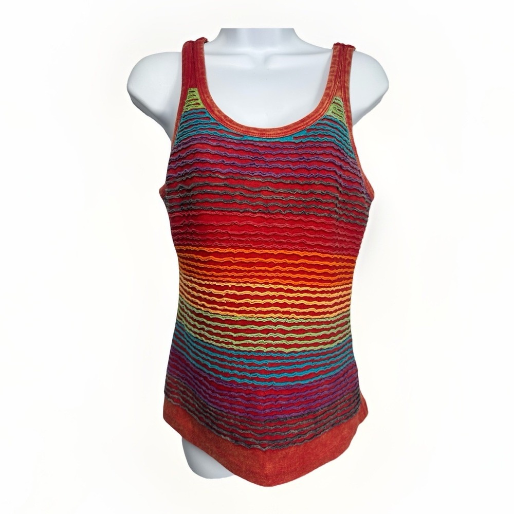 Karma Circle Women Sz: L Nepal Boho Patchwork Stripe Tribal Y2K Festival